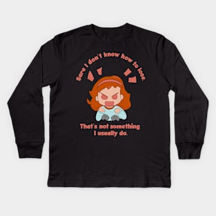Angry Gamer Girl - Kids Long Sleeve T-Shirt
